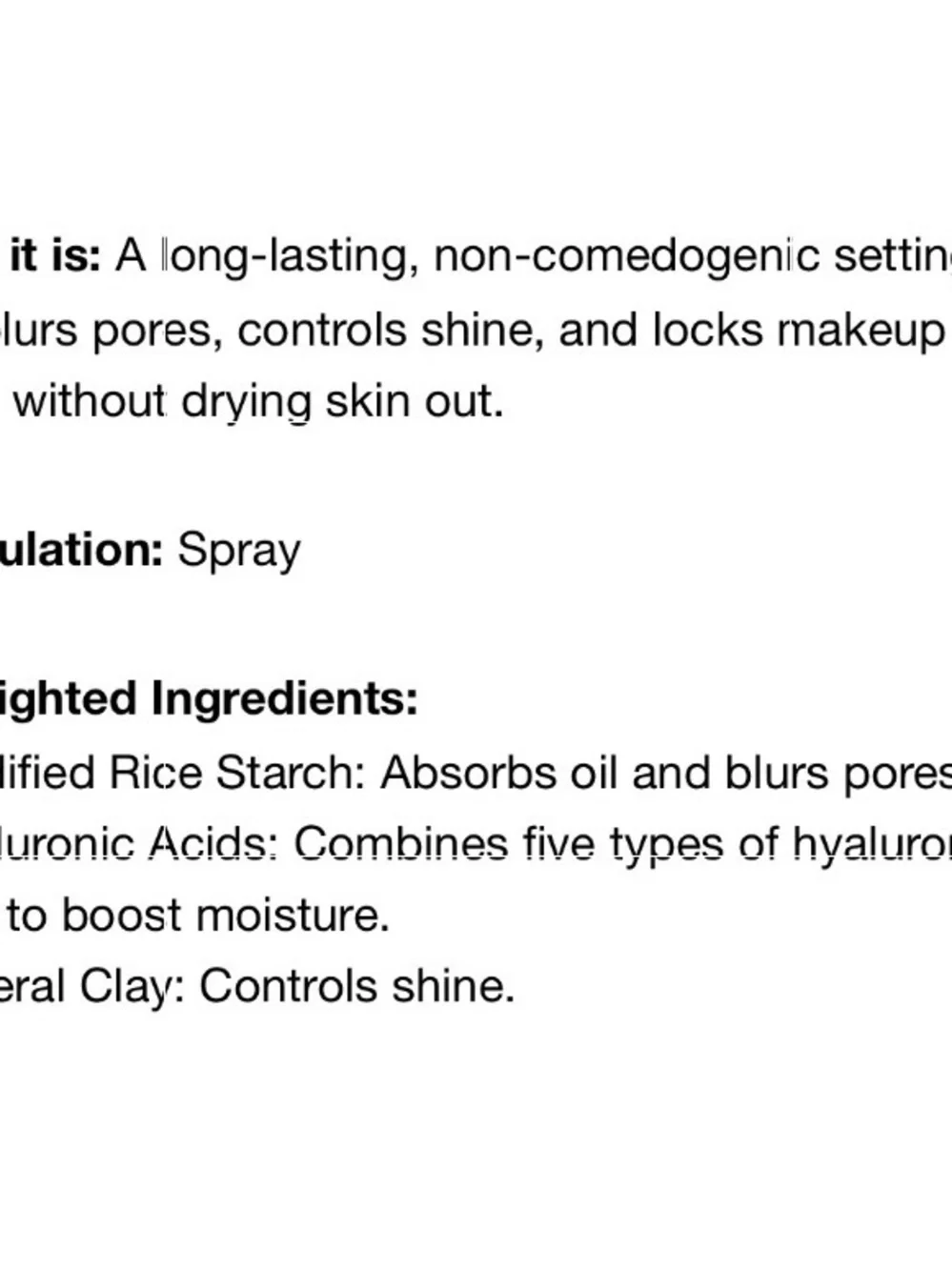 huda beauty Easy Bake Setting Spray – travel size